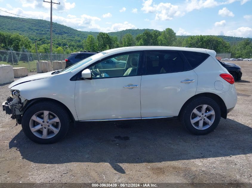 2009 Nissan Murano Sl VIN: JN8AZ18WX9W139821 Lot: 39630439