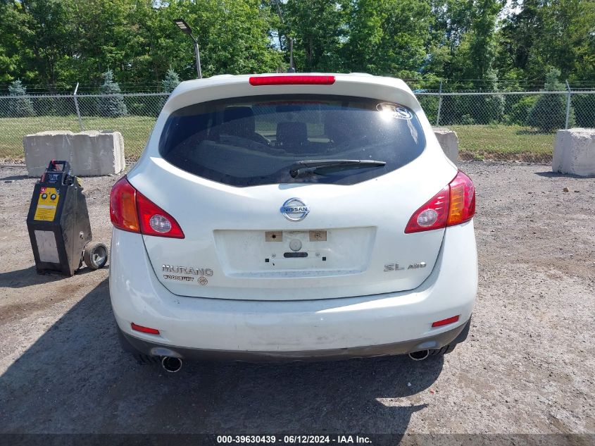 2009 Nissan Murano Sl VIN: JN8AZ18WX9W139821 Lot: 39630439