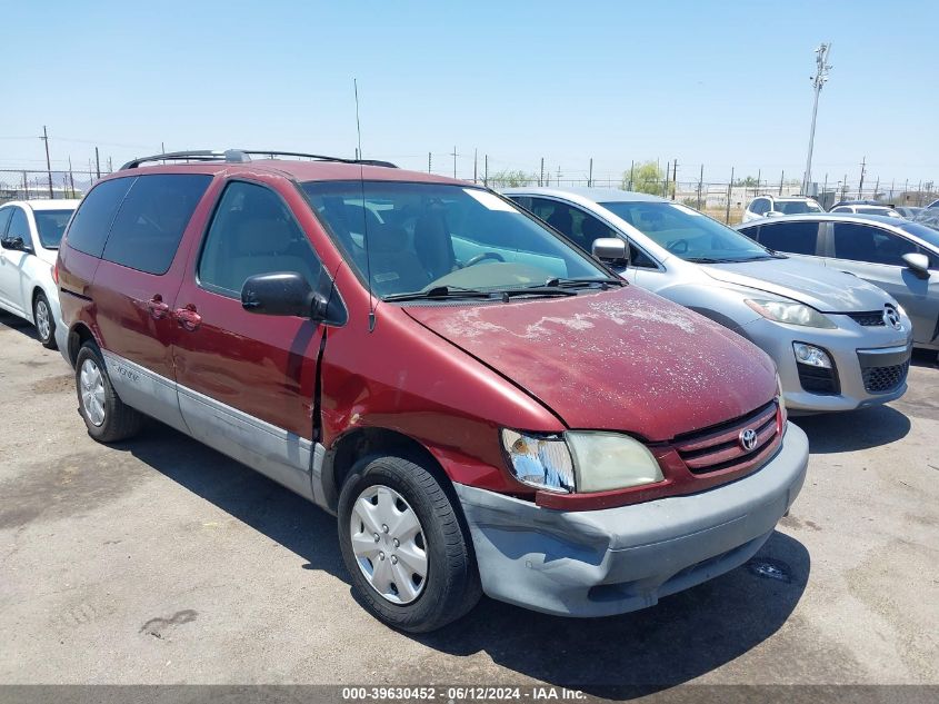 2002 Toyota Sienna Ce VIN: 4T3ZF19CX2U436751 Lot: 39630452