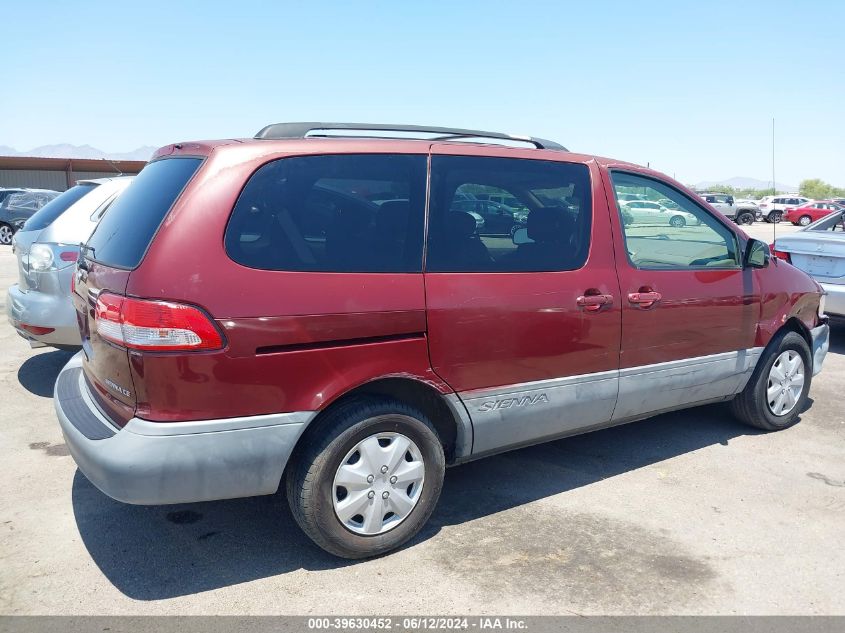 2002 Toyota Sienna Ce VIN: 4T3ZF19CX2U436751 Lot: 39630452