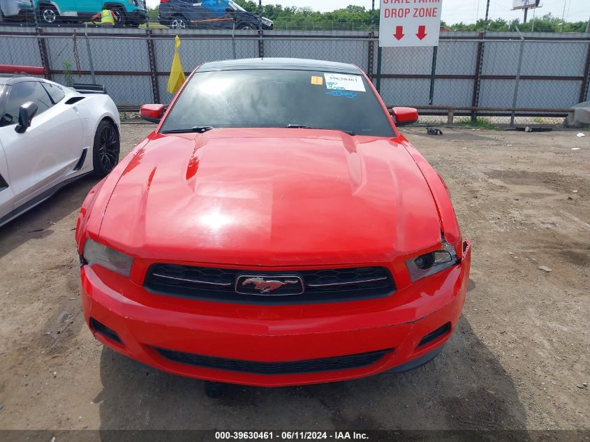 2012 Ford Mustang V6 Premium VIN: 1ZVBP8AMXC5275612 Lot: 39630461