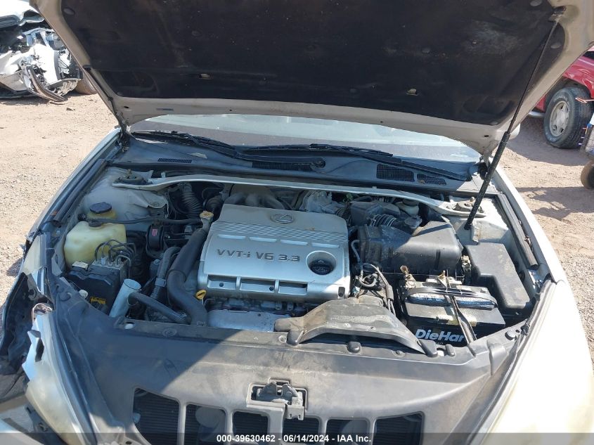 2004 Lexus Es 330 VIN: JTHBA30G045000401 Lot: 39630462