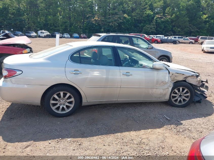2004 Lexus Es 330 VIN: JTHBA30G045000401 Lot: 39630462