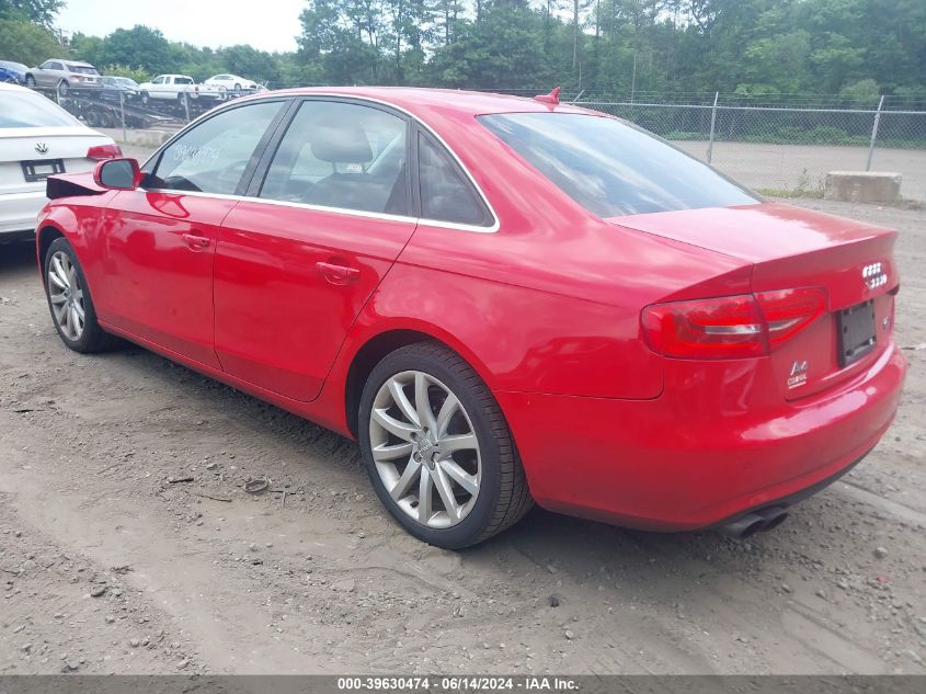 2013 Audi A4 2.0T Premium VIN: WAUFFAFL7DN024415 Lot: 39630474