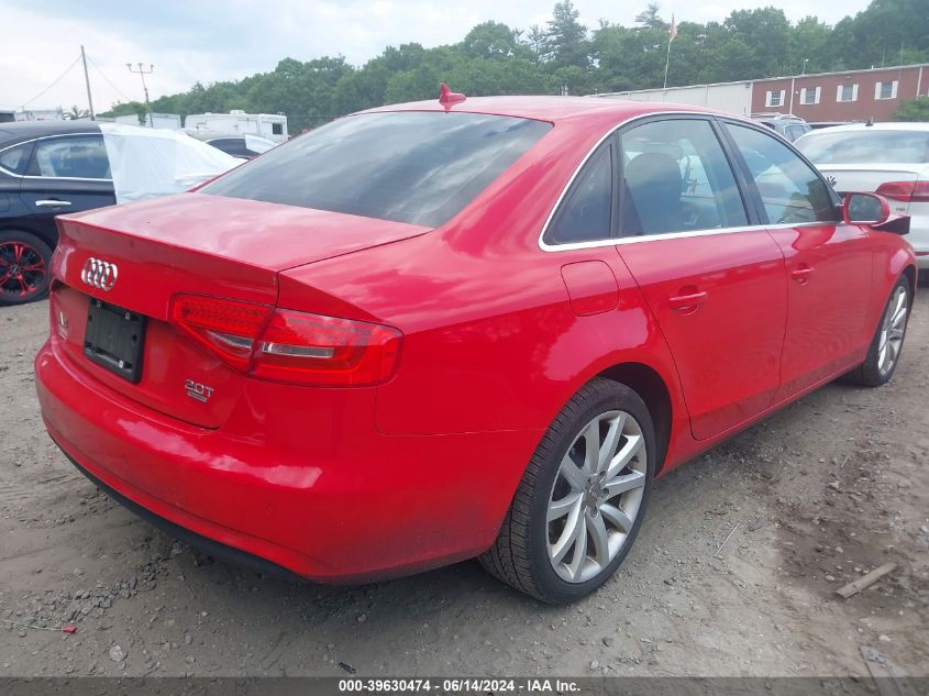 2013 Audi A4 2.0T Premium VIN: WAUFFAFL7DN024415 Lot: 39630474