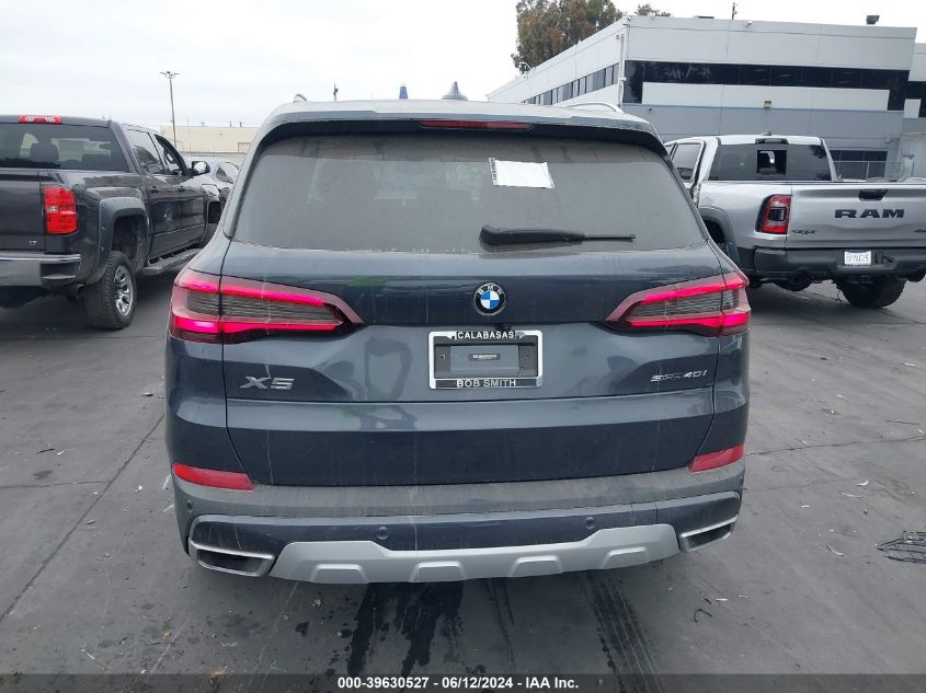 2022 BMW X5 Sdrive40I VIN: 5UXCR4C09N9J33220 Lot: 39630527