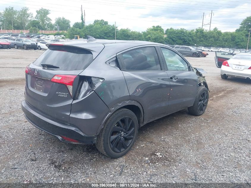 2022 Honda Hr-V Awd Sport VIN: 3CZRU6H17NM744334 Lot: 39630540