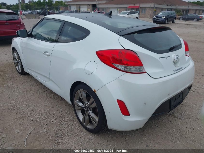 2013 Hyundai Veloster Base W/Black VIN: KMHTC6AD2DU102905 Lot: 39630553