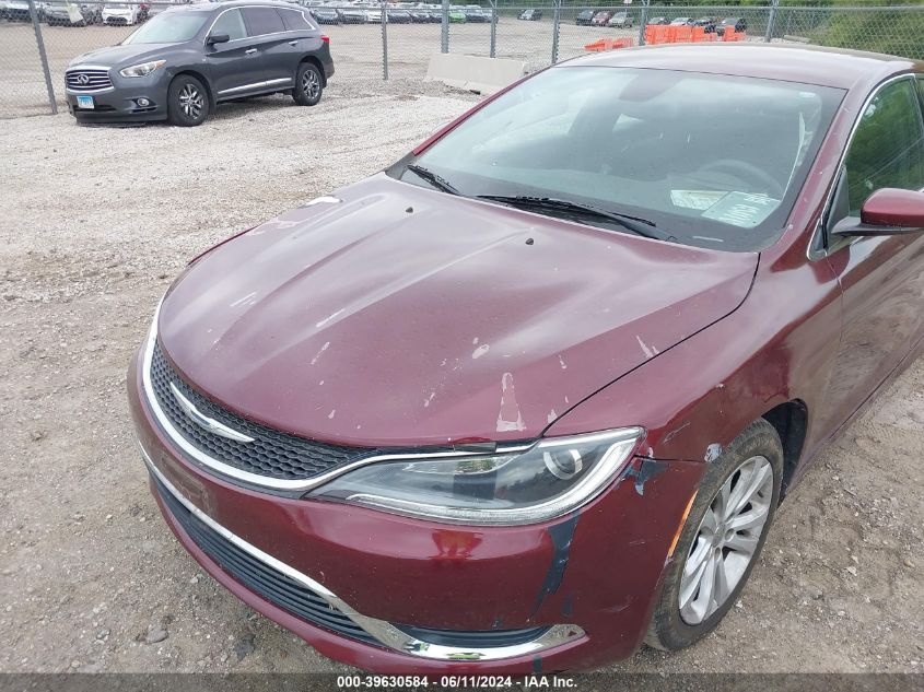 2015 Chrysler 200 Limited VIN: 1C3CCCAB6FN630675 Lot: 39630584