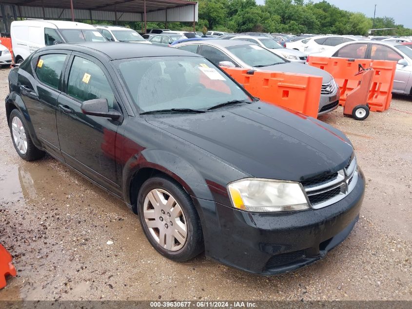 2012 Dodge Avenger Se VIN: 1C3CDZAB4CN167852 Lot: 39630677