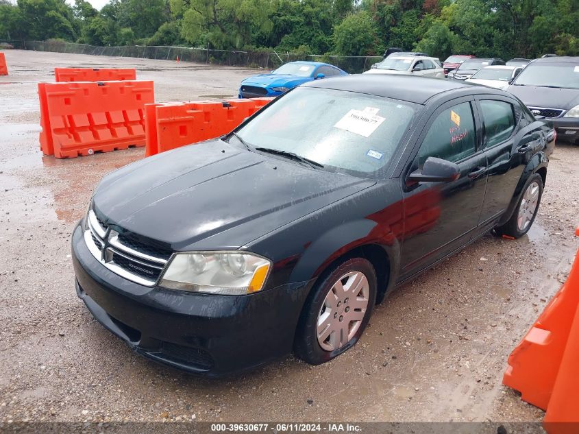 2012 Dodge Avenger Se VIN: 1C3CDZAB4CN167852 Lot: 39630677