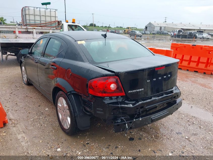 2012 Dodge Avenger Se VIN: 1C3CDZAB4CN167852 Lot: 39630677