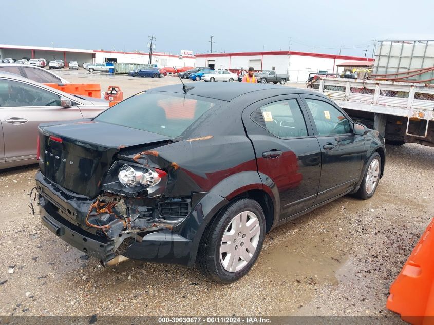 2012 Dodge Avenger Se VIN: 1C3CDZAB4CN167852 Lot: 39630677