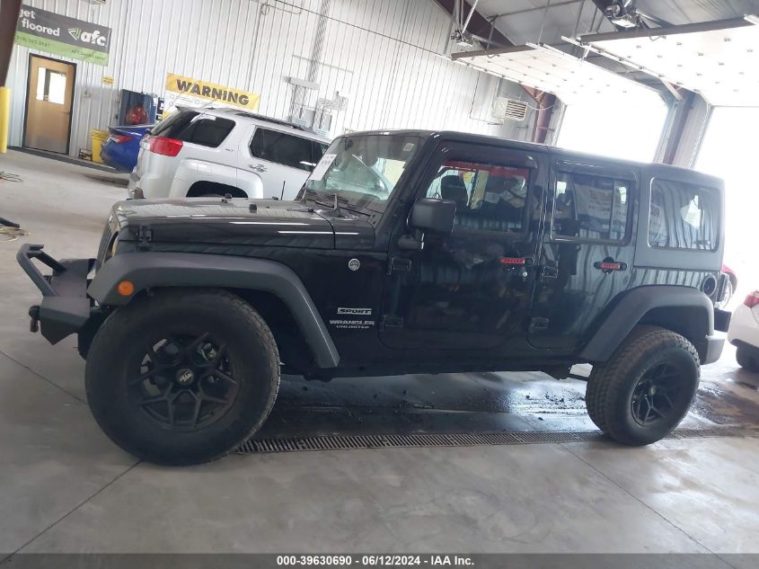 2016 Jeep Wrangler Unlimited Sport VIN: 1C4BJWDG3GL249692 Lot: 39630690
