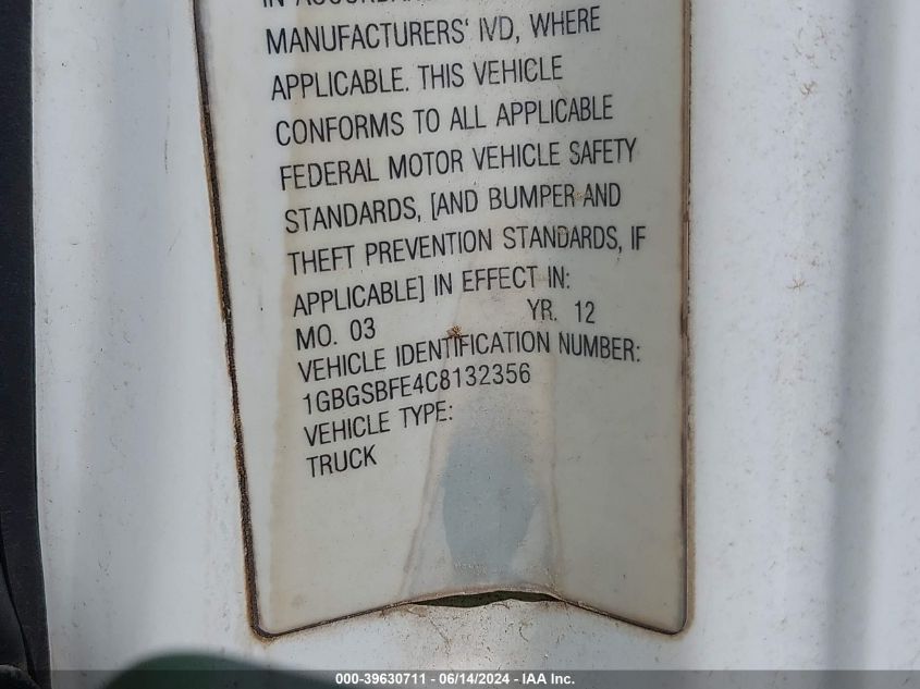 2012 Chevrolet Colorado Work Truck VIN: 1GBGSBFE4C8132356 Lot: 39630711