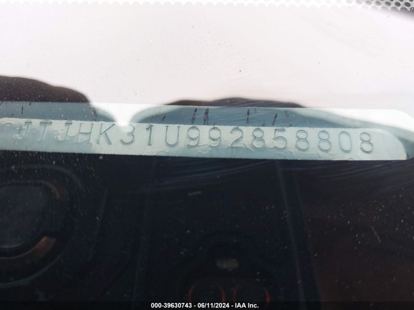 2009 Lexus Rx 350 VIN: JTJHK31U992858808 Lot: 39630743