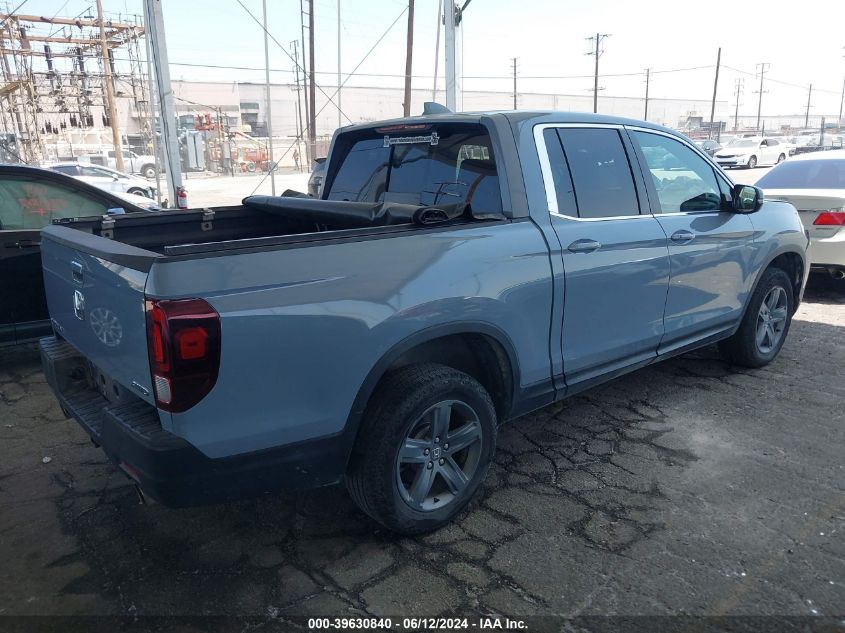 2022 Honda Ridgeline Rtl VIN: 5FPYK3F59NB036836 Lot: 39630840