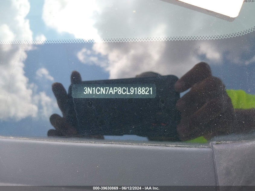 2012 Nissan Versa 1.6 Sv VIN: 3N1CN7AP8CL918821 Lot: 39630869