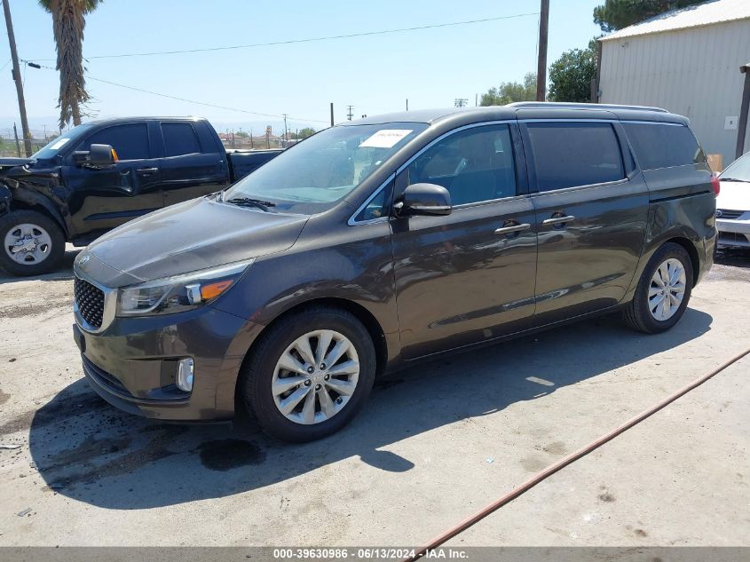 2015 Kia Sedona Ex VIN: KNDMC5C1XF6053790 Lot: 39630986