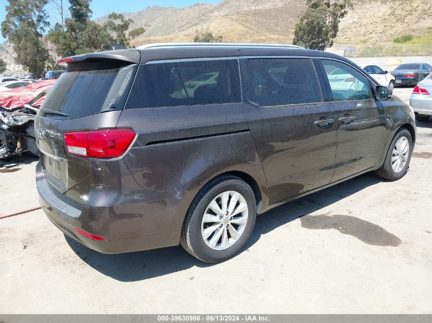 2015 Kia Sedona Ex VIN: KNDMC5C1XF6053790 Lot: 39630986