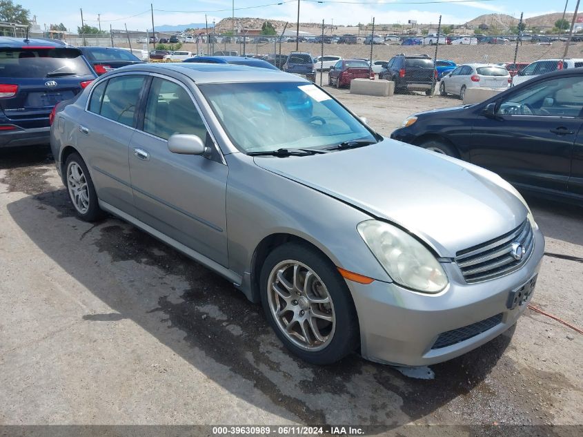 2006 Infiniti G35 VIN: JNKCV51E46M507599 Lot: 39630989