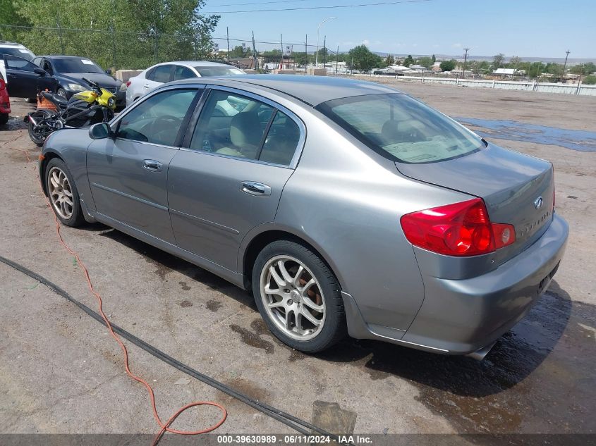 2006 Infiniti G35 VIN: JNKCV51E46M507599 Lot: 39630989