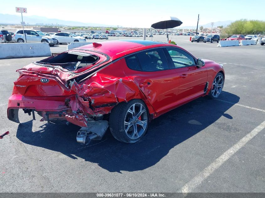 2018 Kia Stinger Gt2 VIN: KNAE55LC6J6019383 Lot: 39631077