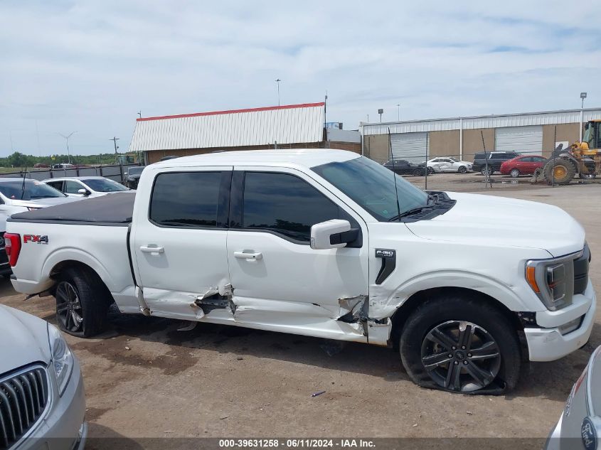 2022 Ford F-150 Lariat VIN: 1FTFW1E83NFB22319 Lot: 39631258