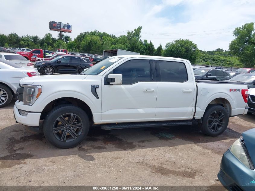 2022 Ford F-150 Lariat VIN: 1FTFW1E83NFB22319 Lot: 39631258