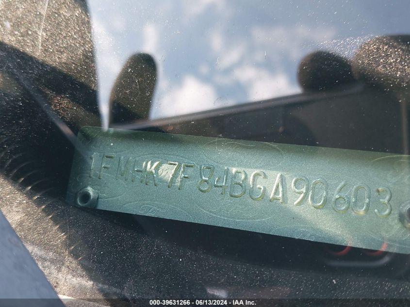 2011 Ford Explorer Limited VIN: 1FMHK7F84BGA90603 Lot: 39631266