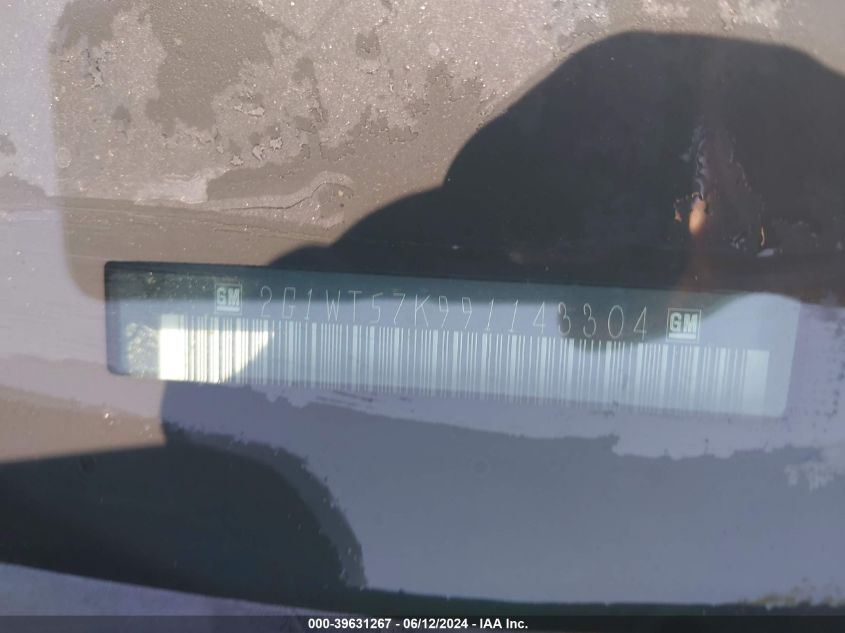 2009 Chevrolet Impala Lt VIN: 2G1WT57K991143304 Lot: 39631267