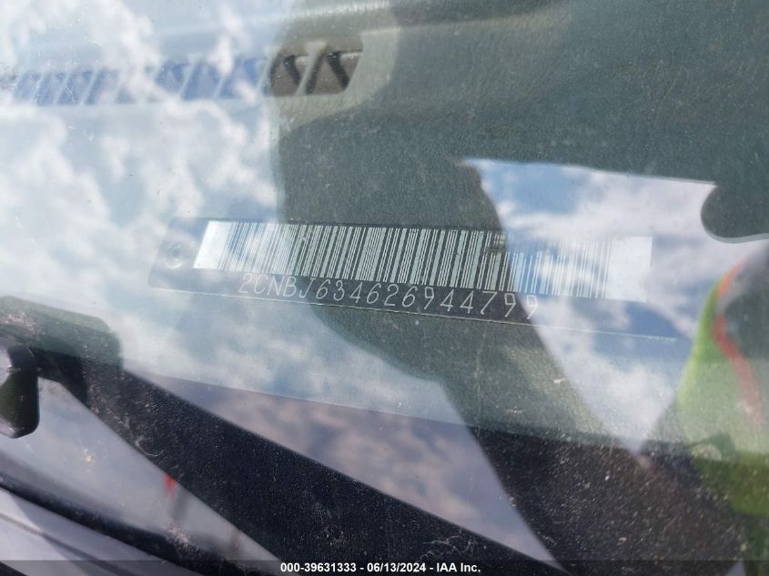 2002 Chevrolet Tracker Hard Top Lt VIN: 2CNBJ634626944799 Lot: 39631333