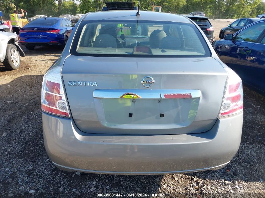 2010 Nissan Sentra 2.0S VIN: 3N1AB6AP6AL654652 Lot: 39631447