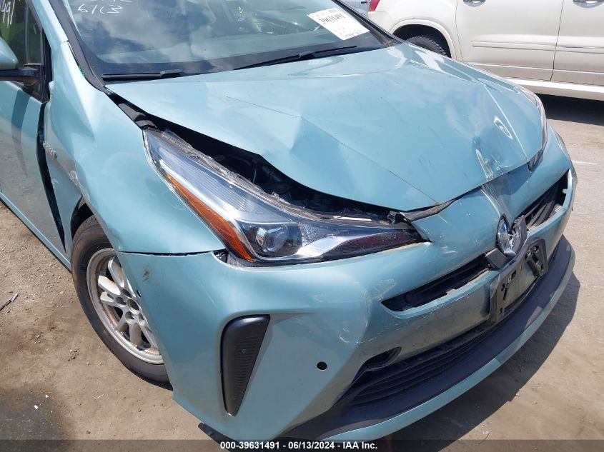 2019 Toyota Prius Le VIN: JTDKARFU0K3099845 Lot: 39631491