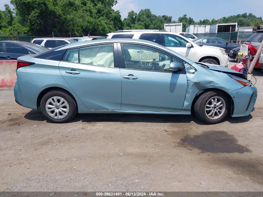 2019 Toyota Prius Le VIN: JTDKARFU0K3099845 Lot: 39631491