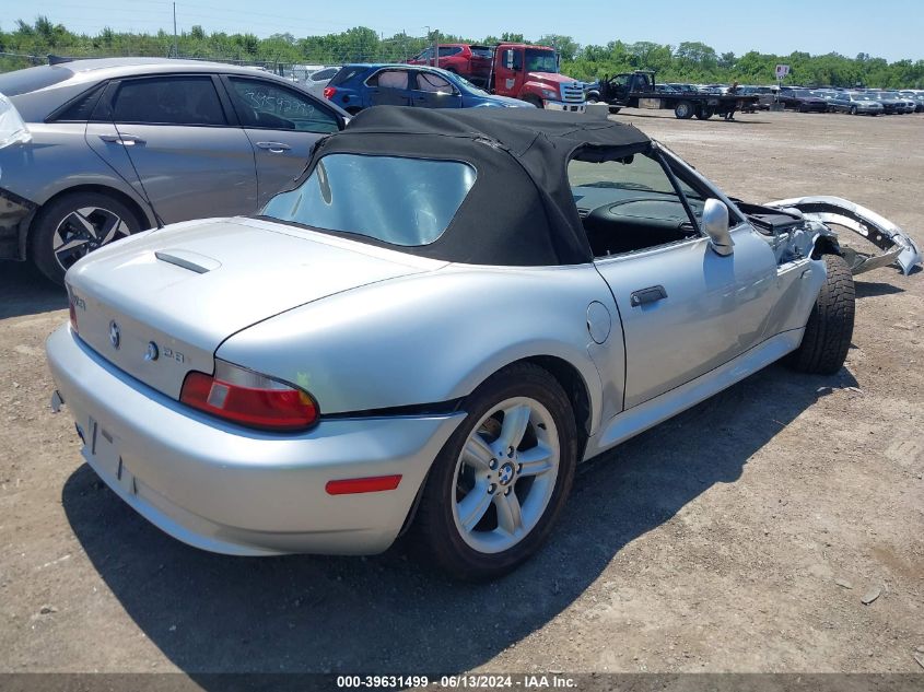 2000 BMW Z3 2.8 VIN: 4USCH3345YLF41591 Lot: 39631499