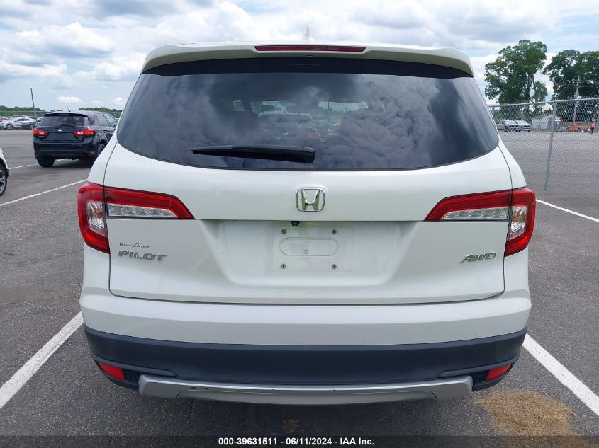 2019 Honda Pilot Ex-L VIN: 5FNYF6H54KB063370 Lot: 39631511