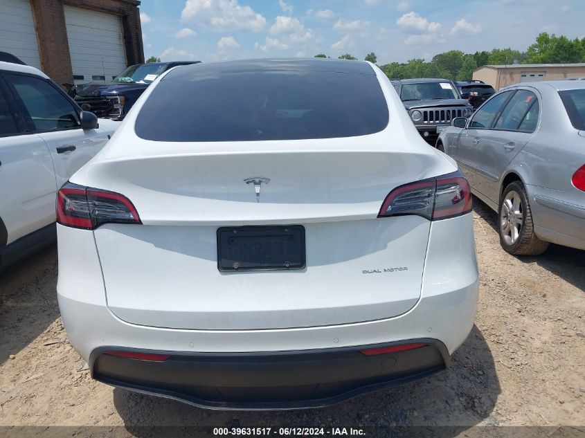 2022 Tesla Model Y Long Range Dual Motor All-Wheel Drive VIN: 7SAYGDEE3NF445760 Lot: 39631517