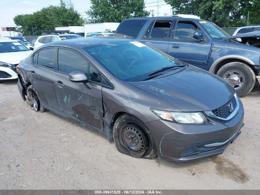 2013 Honda Civic Lx VIN: 2HGFB2F52DH573343 Lot: 39631529