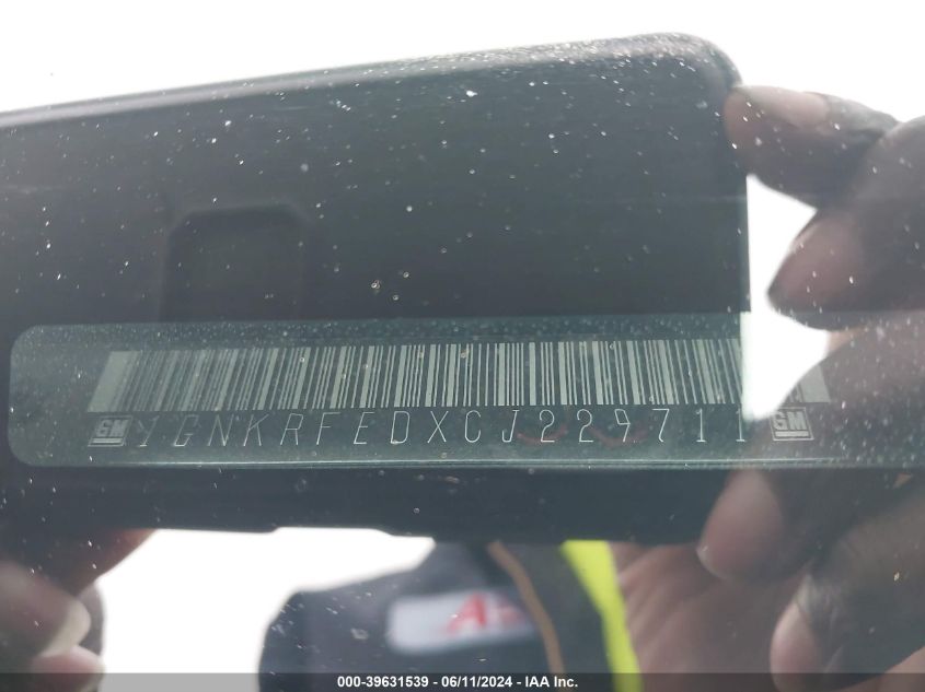 2012 Chevrolet Traverse Ls VIN: 1GNKRFEDXCJ229711 Lot: 39631539