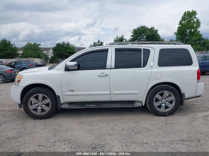 2009 Nissan Armada Le VIN: 5N1AA08C29N606461 Lot: 39631549