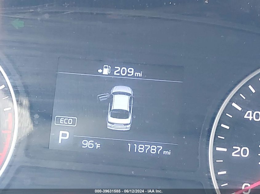 2020 Kia Optima Lx VIN: 5XXGT4L35LG406717 Lot: 39631585