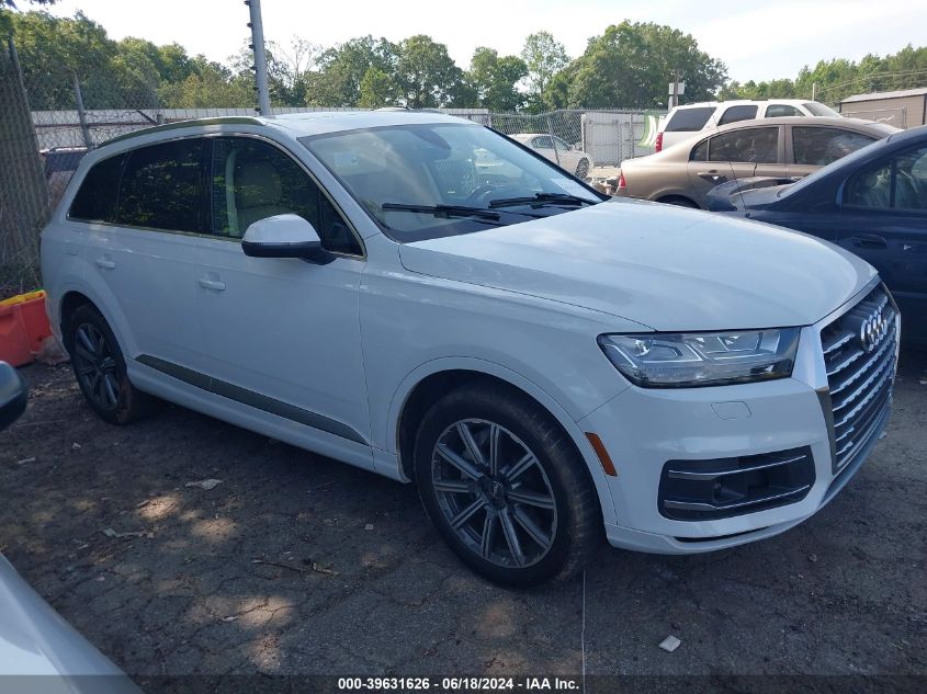 2017 Audi Q7 3.0T Premium VIN: WA1LAAF7XHD037396 Lot: 39631626