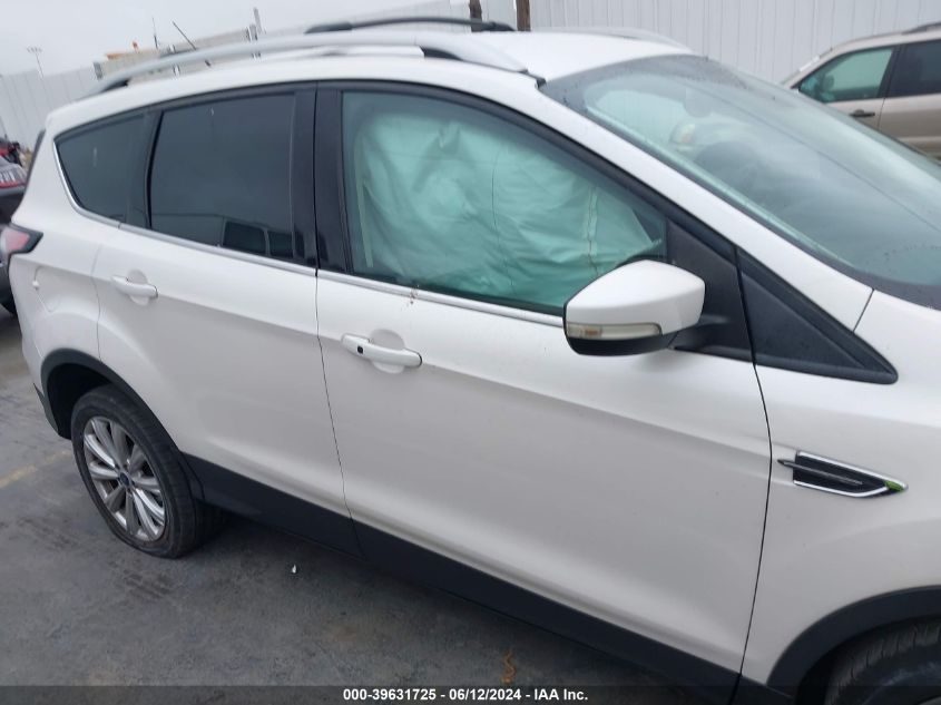 2017 Ford Escape Titanium VIN: 1FMCU0J91HUD12553 Lot: 39631725