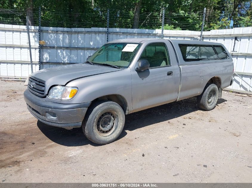 2002 Toyota Tundra VIN: 5TBJN32112S289752 Lot: 39631751