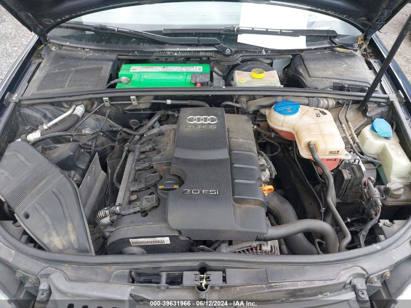 2007 Audi A4 2.0T VIN: WAUDF98E77A084789 Lot: 39631966