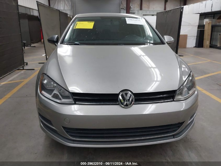 2017 Volkswagen Golf Tsi S 4-Door/Tsi Se 4-Door/Tsi Sel 4-Door/Tsi Wolfsburg Edition 4-Door VIN: 3VW217AU3HM016991 Lot: 39632010