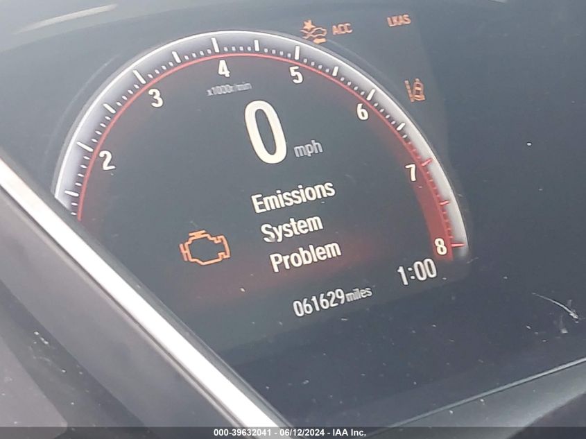 2019 Honda Civic Sport VIN: 2HGFC2F8XKH599001 Lot: 39632041