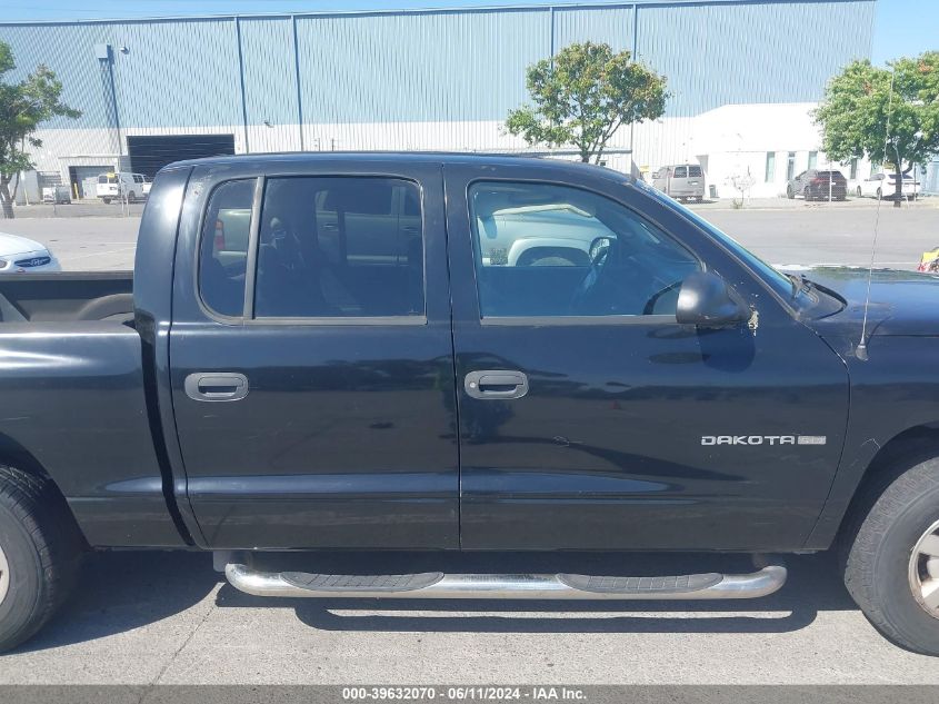 2002 Dodge Dakota Slt VIN: 1B7HL48X92S524726 Lot: 39632070