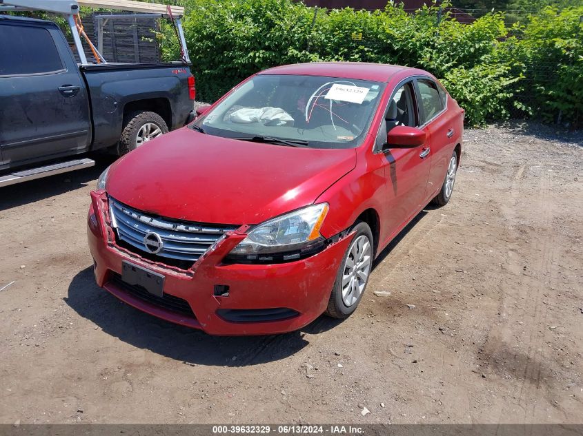 2013 Nissan Sentra Sv VIN: 3N1AB7APXDL732330 Lot: 39632329